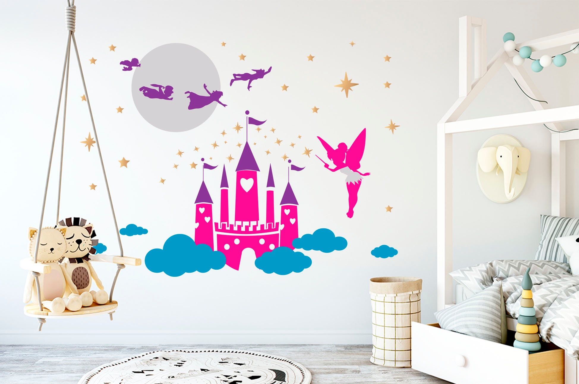 Disney Castle Wall Decal, Disney Wall Decals, Princess Castle Sticker ...