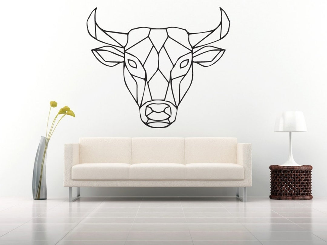 Bull Wall Decal Sticker Wallart Quote - Etsy