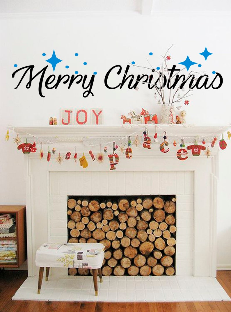 Merry Christmas Decal Christmas Decals Christmas Decoration - Etsy