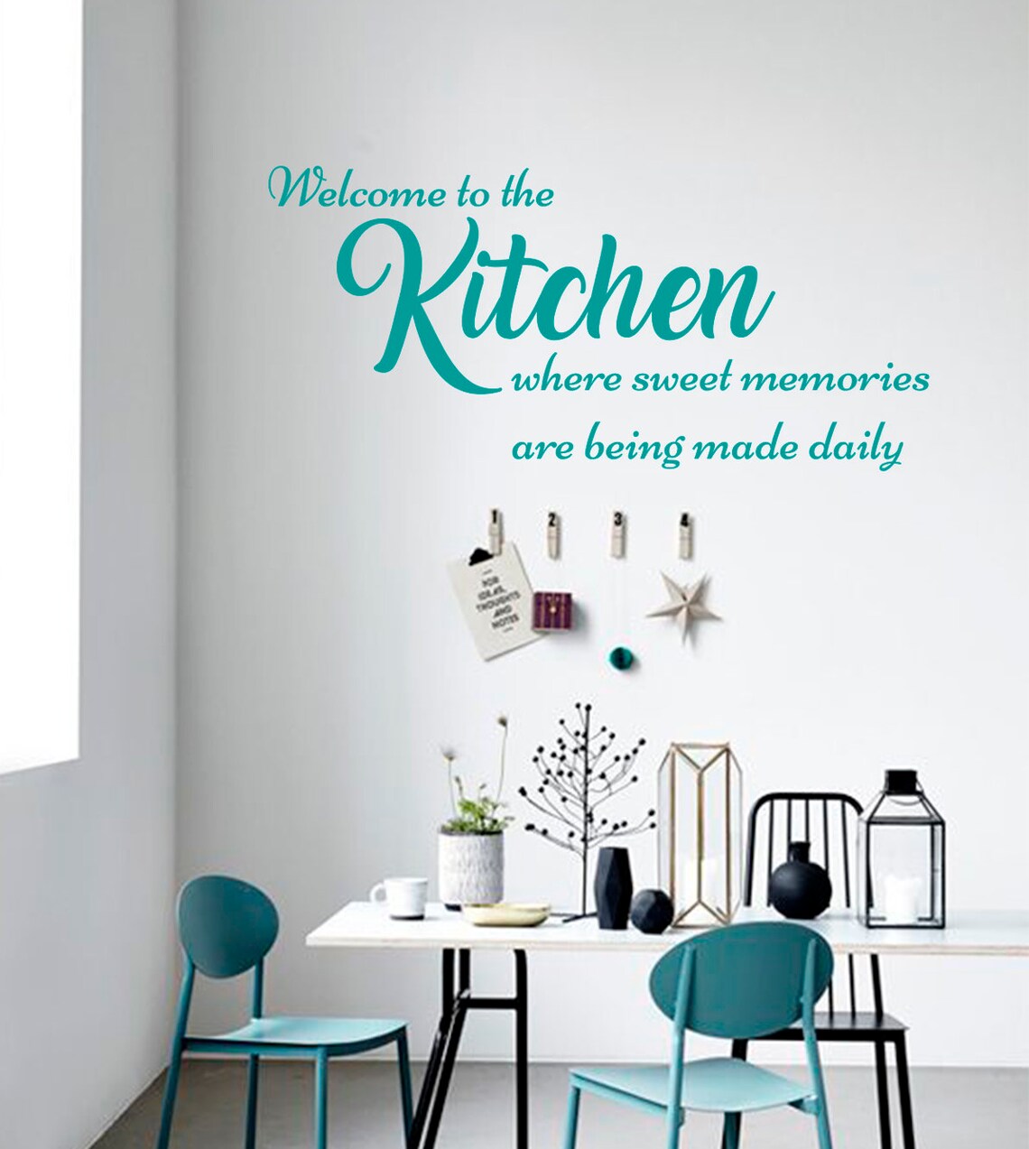 Kitchen Quote Wall Decal, Welcome to the Kitchen Sticker, Dining Room ...