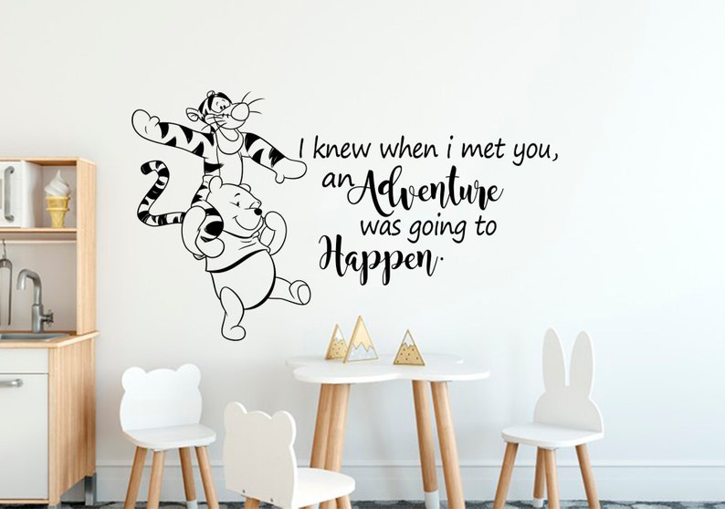 Winnie the Pooh Wall Decal Disney Wall Decal Classic Pooh Etsy