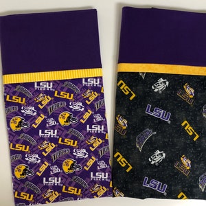 Fundas de almohada de tamaño estándar con diseño de tigre de la Universidad Estatal de Luisiana (LSU)