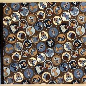 Very Colorful DOGS Standard Size Pillowcases Brown circles