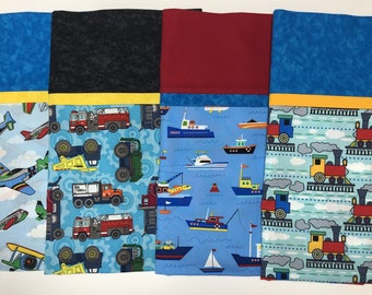 Planes, Tonka Trucks, Trains, Boats "Kid Style" Standard Size Pillowcases