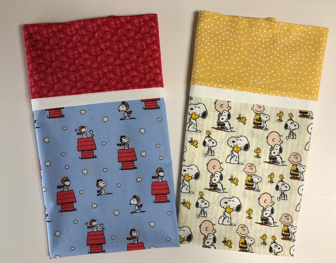 Snoopy and Charlie Brown From Peanuts Standard Size Pillowcases Etsy