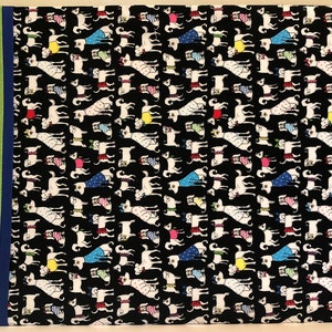 Very Colorful DOGS Standard Size Pillowcases Black background