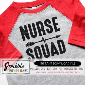 Nurse life svg Nurse squad RN nursing svg  gift svg cut file digital cricut silhouette hospital nurse staff tribe printable iron on shirt