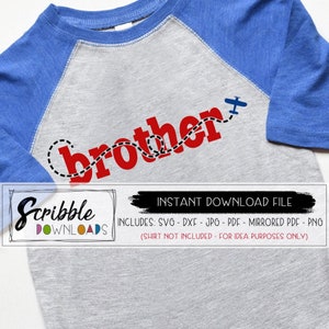 Bruder Flugzeug Geburtstag svg bday bro Flugzeug Junge Geschwister DIY Shirt Cricut Silhouette Cut File digitales Pilot Flugzeug süße Kinder 1 2 3 4 5 6 7