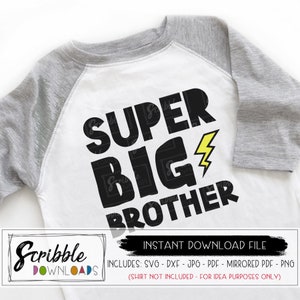 Großer Bruder SVG Geschwister neue Baby svg Bügelbild Cricut Silhouette Shirt DIY großer Bruder Kleinkind Kinder Superheld Superheld demnächst niedlich beliebt
