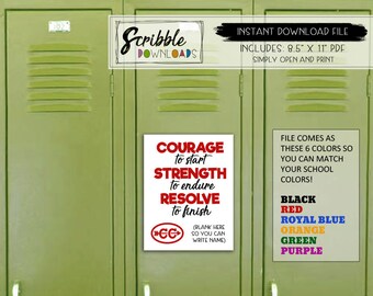 Swim Team Printable School Locker Decoration Sports School Etsy