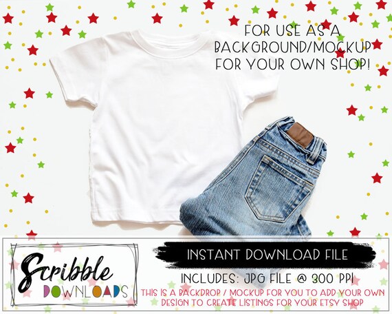 Mockup Clothes Christmas Style Digital Shop Photo Kids Shirt Mockup Clothes Christmas Style Digital Shop Photo Kids Shirt
