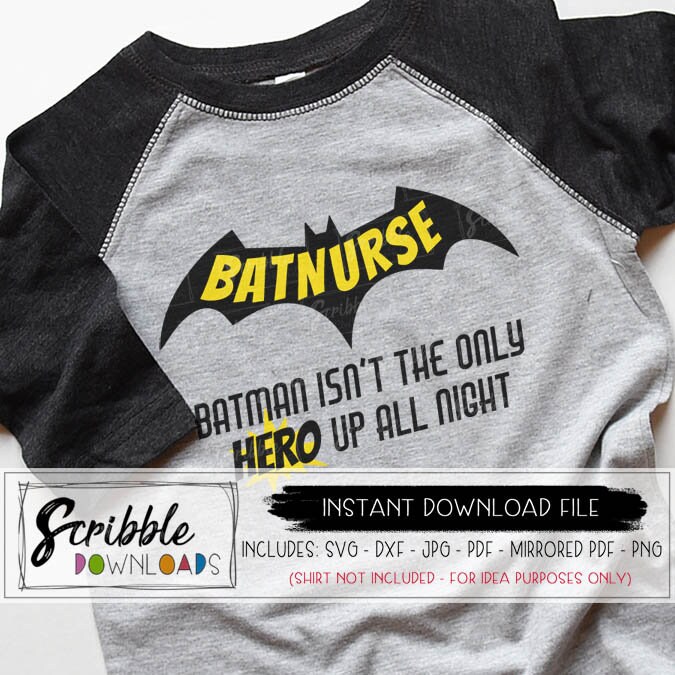 Batnurse Svg Night Nurse Svg Funny Nurse Shirt Iron on Bat Nurse Appreciation Gift Male Nurse Kids Cancer Cut File Medical Cricut Silhouette Etsy Canada