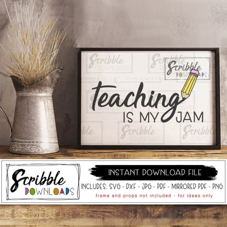 Download Teaching is my jam svg cute teacher shirt svg dxf vinyl gift | Etsy