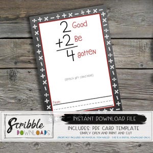 teacher gift card holder PDF printable Thank you card teacher appreciation present student gift print last minute gift card download DIY 2