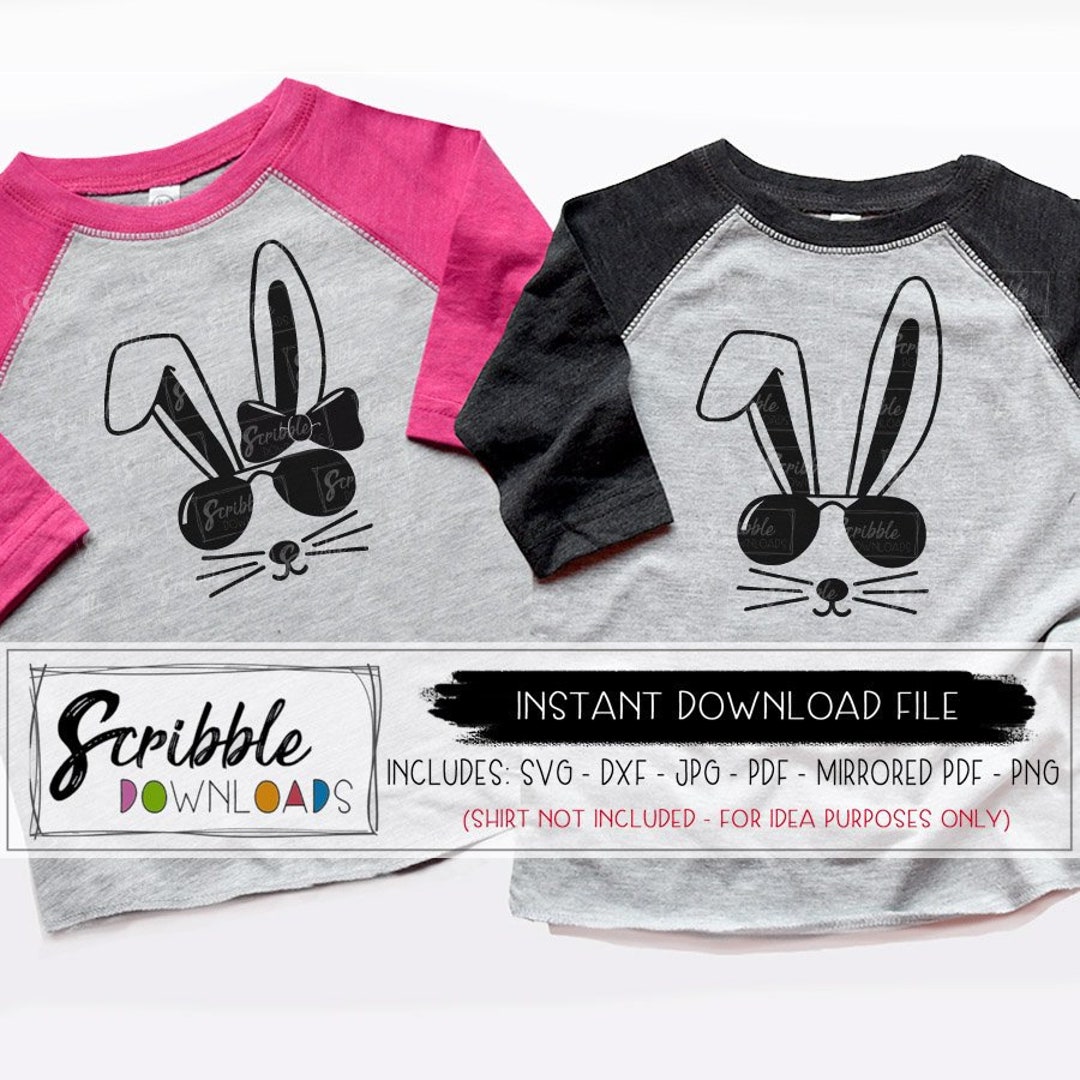 Matching Easter Svg Girl Boy Svg Silhouette Cricut Sibling Twins Bunny ...