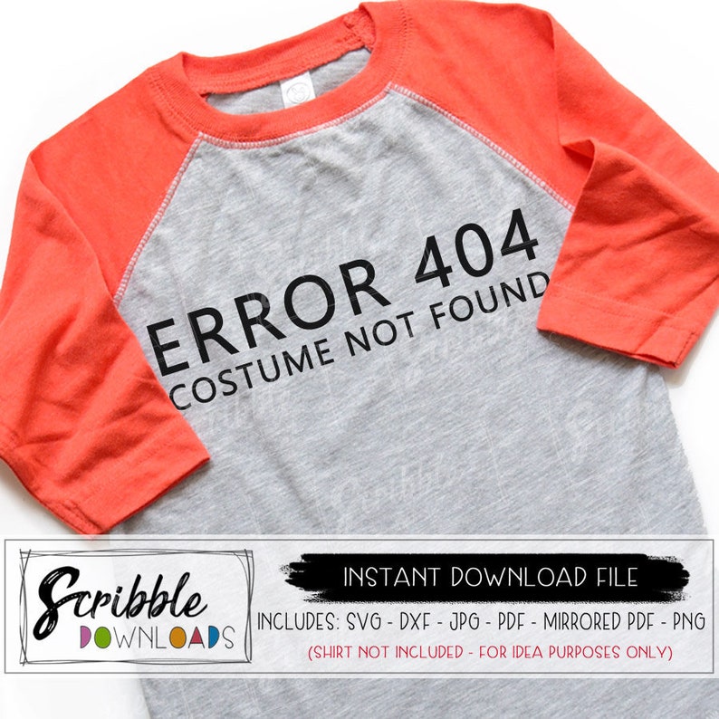 Halloween FUNNY svg error 404 costume not found popular | Etsy