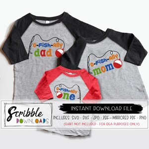 O-Fish-ally 1 un 1er primer cumpleaños svg pesca pez natación fiesta corte archivo imprimible hierro en svg bday mamá papá paquete fiesta cricut ofishally