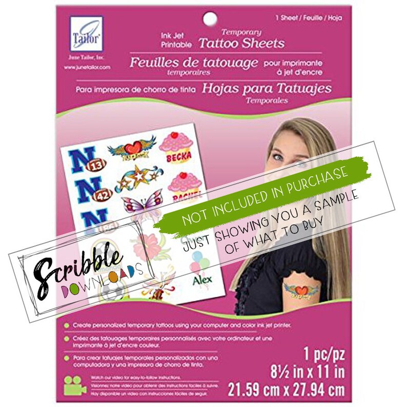 Printable temporary tattoos Food allergy awareness tattoos | Etsy