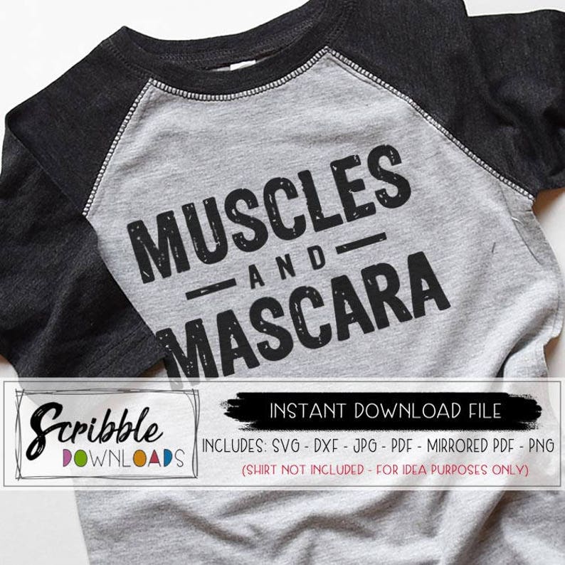 Download Muscles and Mascara SVG Mom SVG gym workout exercise | Etsy