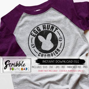 Ostern svg lustige Ostereiersuche Champion svg Silhouette Cricut Mädchen Junge Kinder Hase trendy druckbare Bügelbild digital Shirt