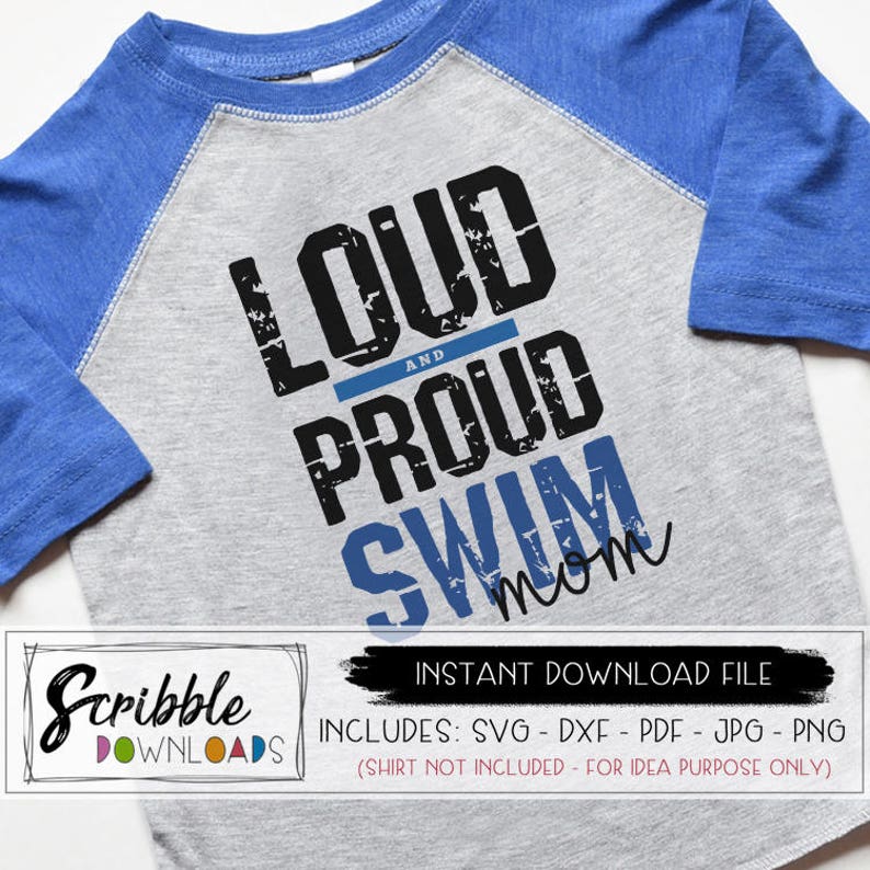 Download Swim mom svg Loud and Proud svg swimming svg instant | Etsy