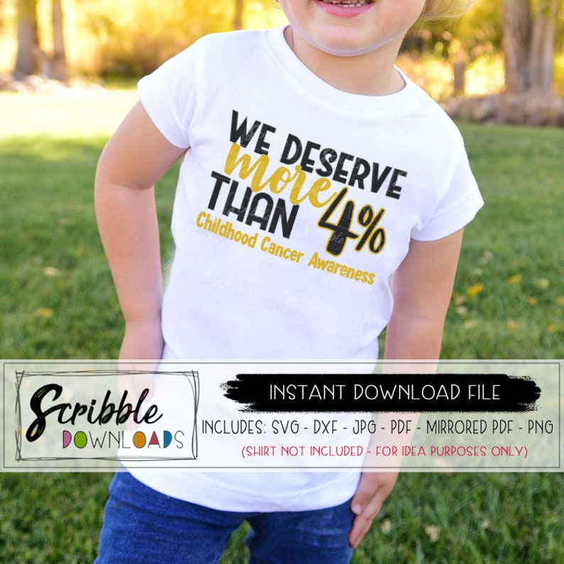 Cancer svg childhood cancer more than 4 shirt iron on gold