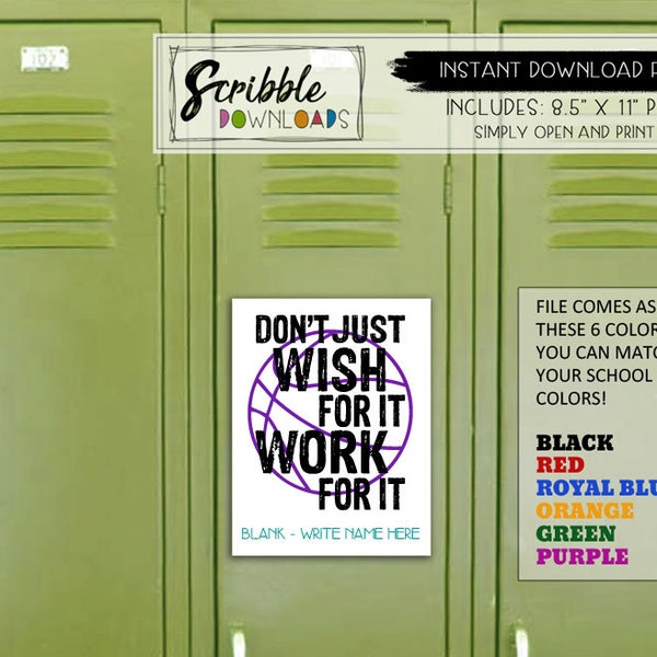 Basketball Locker Decoration Etsy