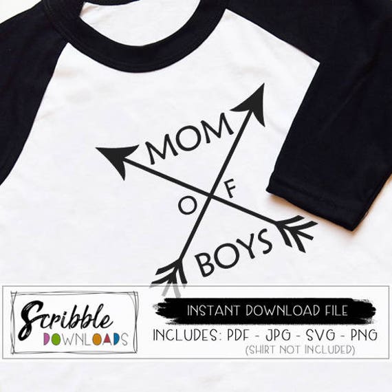 Download Mom of Boys svg boy tribe mama iron on svg png cut file mom | Etsy