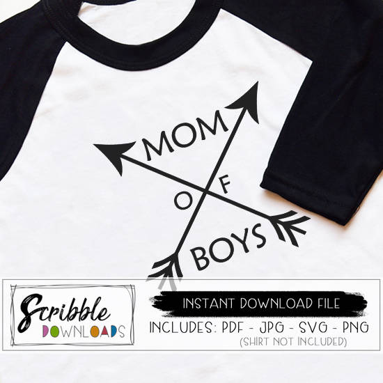 Download Mom of Boys svg boy tribe mama iron on svg png cut file ...