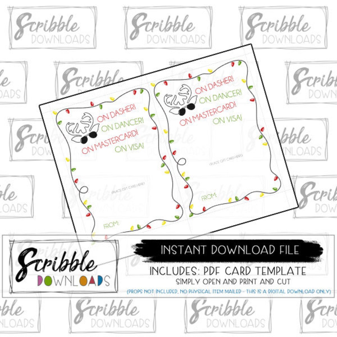 Printable Gift Card Holder PDF Thank You Card Teacher Student - Etsy
