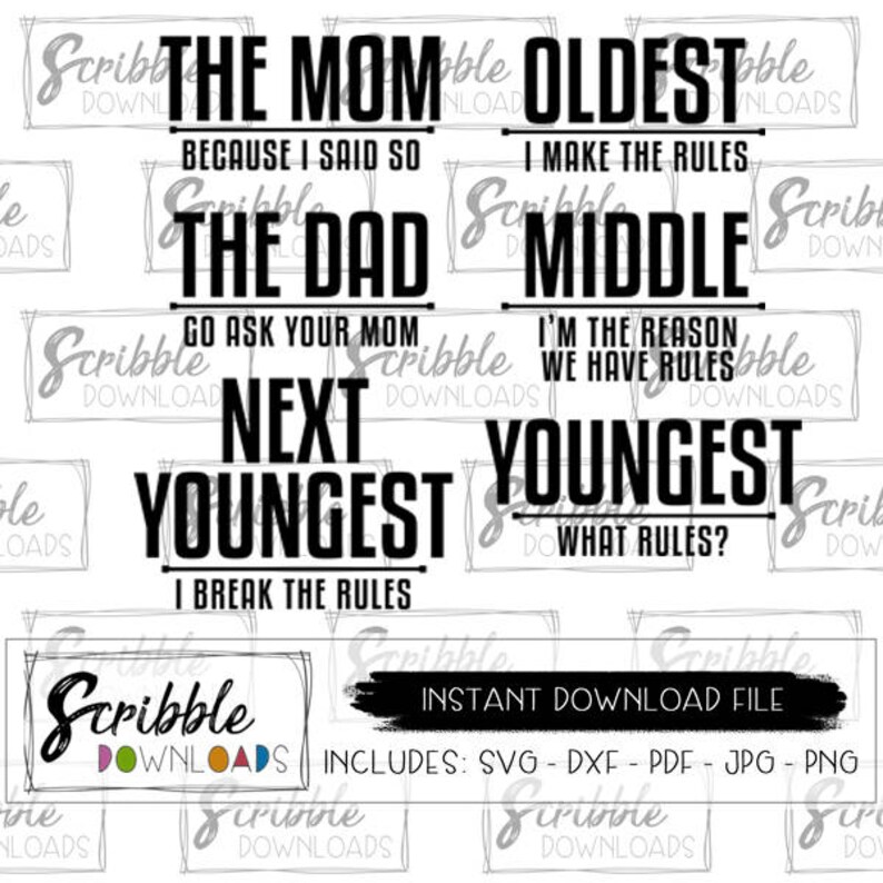 Download Sibling Rules svg Sibling Rivalry SVG Family Rules SVG | Etsy