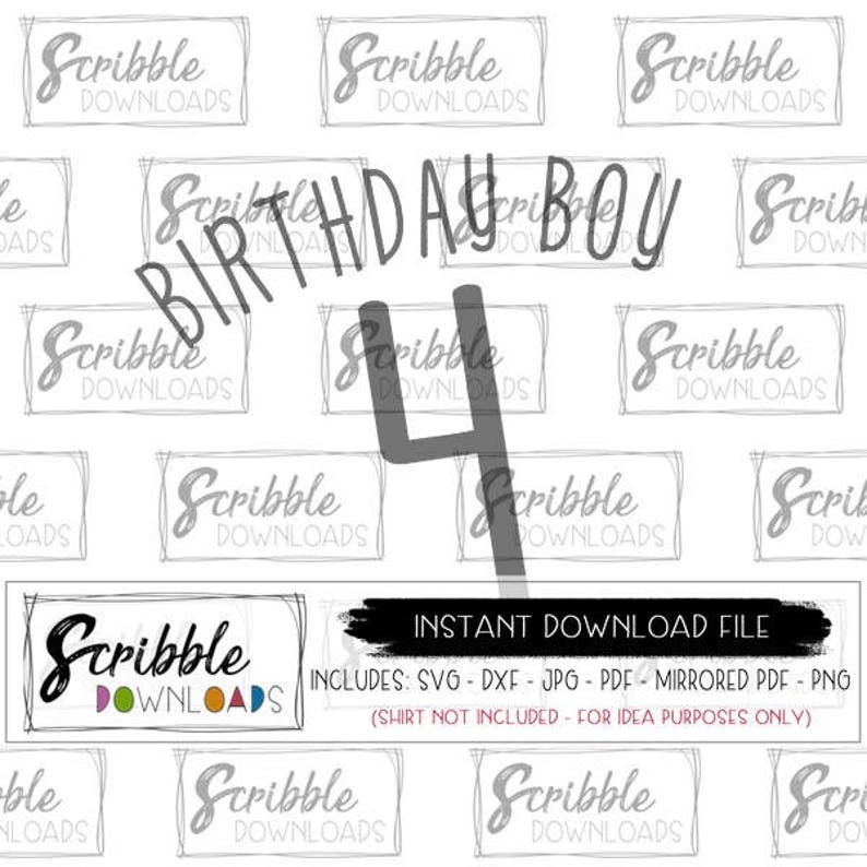 Download 4 svg four svg 4th birthday svg fourth bday 4 birthday boy ...