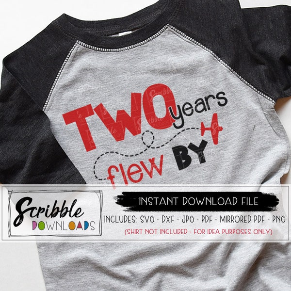 2 Birthday airplane svg plane pilot bday TWO years flew by svg second 2nd bday cake party svg cut file DIY shirt iron on cricut silhouette 2