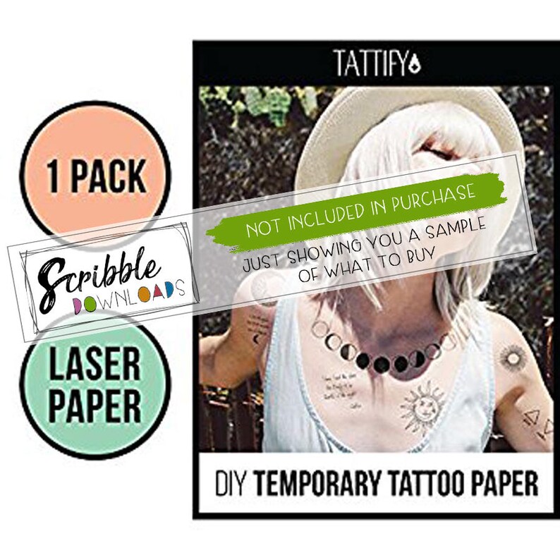 Printable Temporary Tattoos Food Allergy Awareness Tattoos Etsy