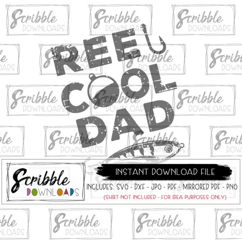 Download Reel Cool Dad SVG fathers day iron on DIY shirt fishing | Etsy