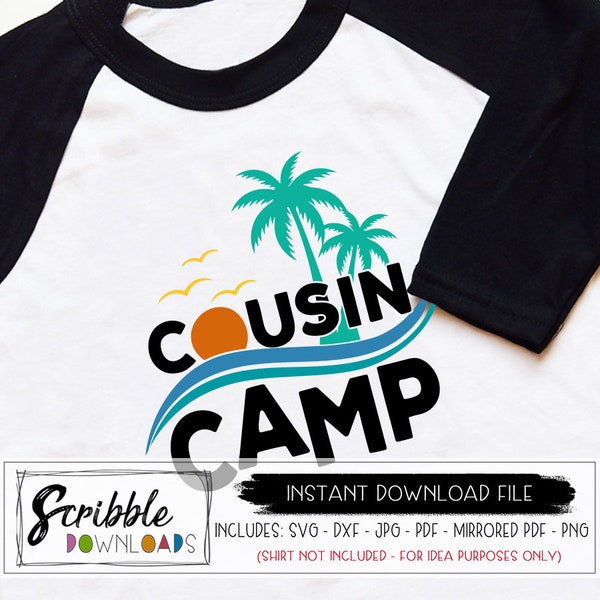 Cousins SVG Cousin Camp SVG DXF beach vacation summer cruise diy shirts family Reunion svg silhouette cricut vinyl cut file cute matching