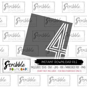 Zahl 4 svg vier Geburtstag 4. svg bday 4 Geburtstag Junge DIY druckbare Shirt Aufbügeln Cricut Kontur Vinyl geschnitten Datei Kinder Mädchen Party schnell
