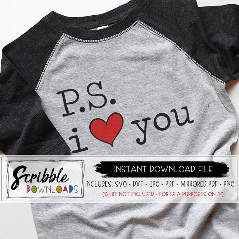 Download Ps i love you svg ps love svg dxf cricut cut file ...