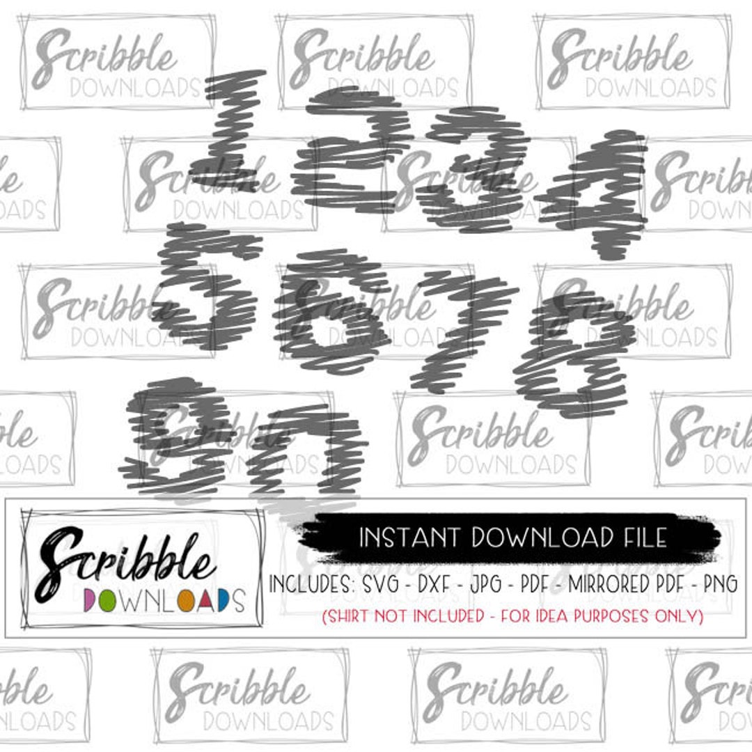 Numbers Svg Sketch Hand Drawn SVG Numbers 0 1 2 3 4 5 6 7 8 9 