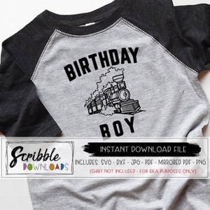GEBURTSTAG Junge Zug svg Party Boy Geburtstag svg dxf geschnitten Datei Cricut Kontur Kleinkind Kinder Züge svg Züge Aufbügeln druckbare DIY Shirt beliebt