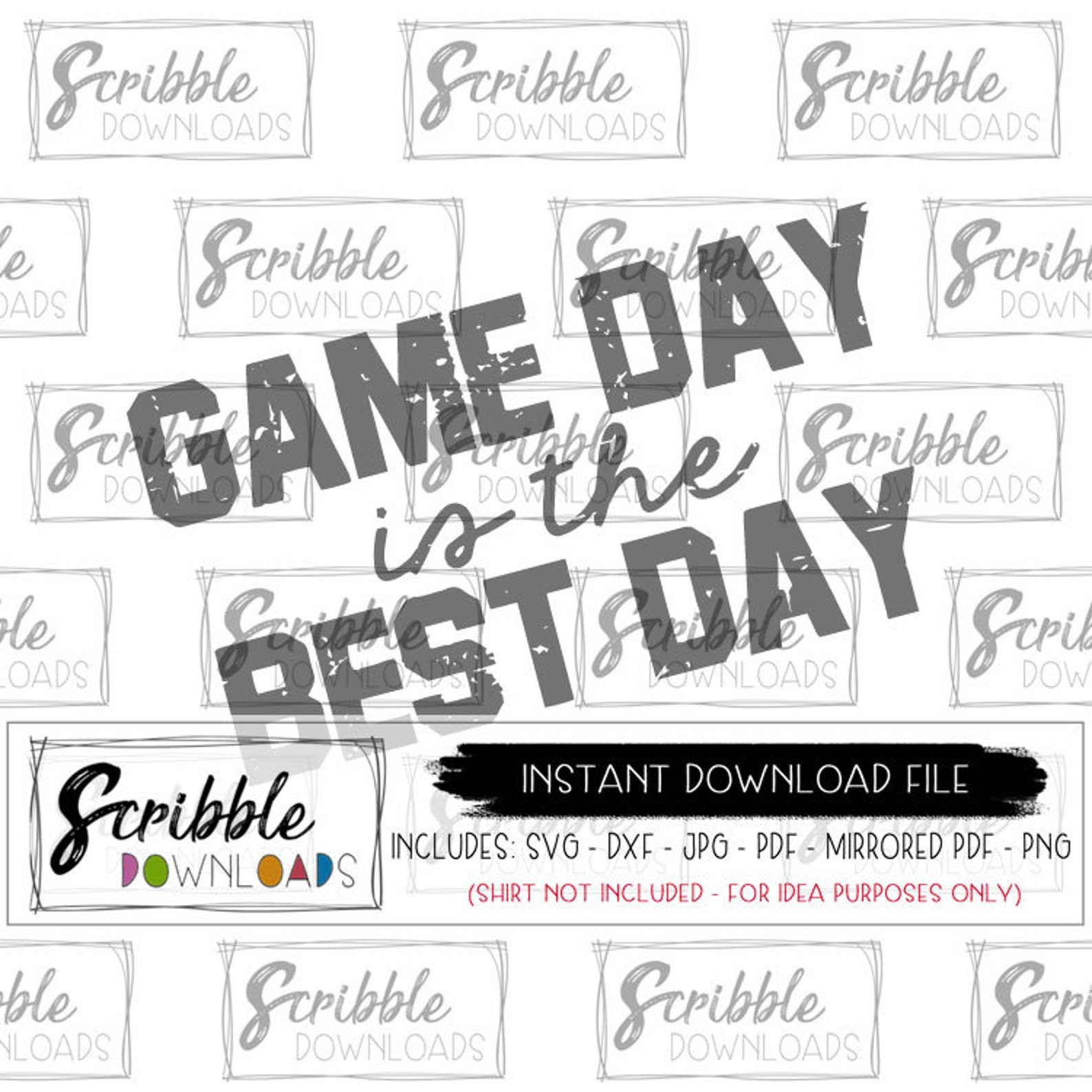 Game Day Distressed SVG Grunge Iron on Shirt Game Day is the Etsy