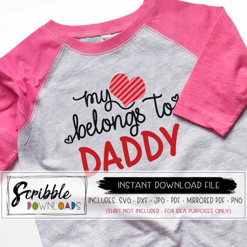 Download Valentines svg my heart belongs to daddy svg heart pattern ...