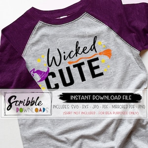 Halloween svg Süßes oder Saures wicked cute populär digital cute svg party cut Datei diy Bügelbild Cricut Silhouette Kind Mädchen Mama Schule
