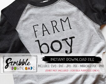 farm boy svg farmhouse iron on printable shirt DIY PDF tractor svg dxf cut file farm farmhouse farmer svg trendy fixer upper southern boy