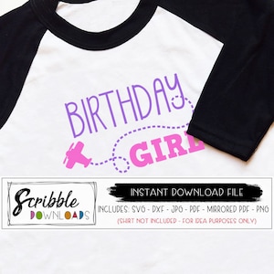 Geburtstag Mädchen svg - Flugzeug Thema Bday - Flugzeug Geburtstag svg - Flugzeug Geburtstag svg Clipart - Kinder geschnitten Datei Shirt Bügelbild Cricut Silhouette