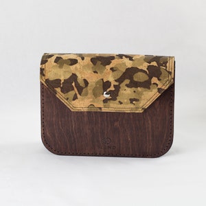 Minimalistische Frauentasche / Vegan Tasche / Geschenk für Sie / Ethische Tasche / Kork+Holz Tasche