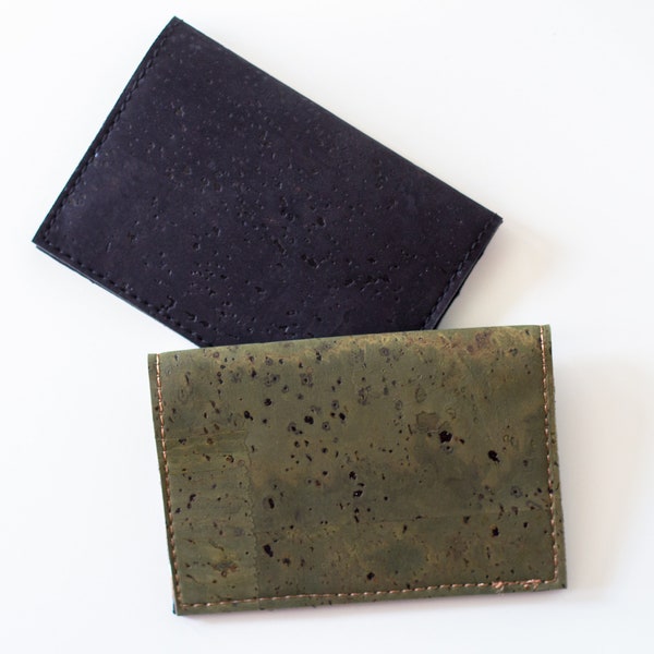 Porte-cartes en cuir de liège/portefeuille VEGAN