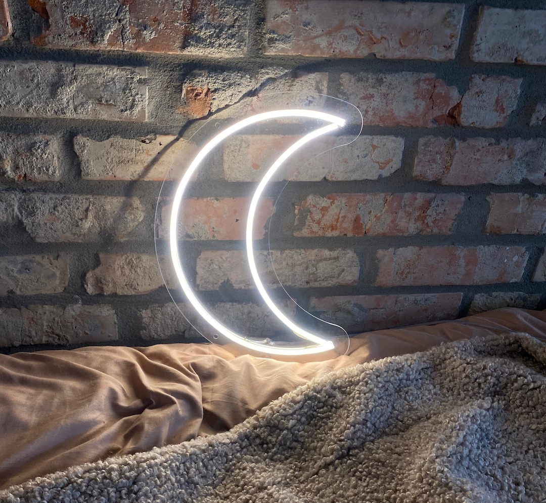 Neon Moon Light for Bedroom or Living Room Decor Etsy