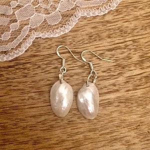 Ohrringe aus Naturmaterial, 925 Silber bild 1