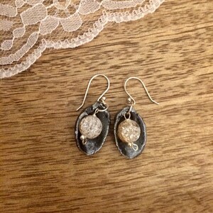 Ohrringe aus Naturmaterial, 925 Silber bild 8